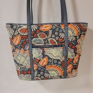 Vera Bradley Floral Shoulder Bag - Blue, Orange, Green